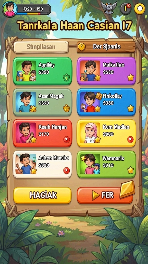 diana4d - Tampilan awal yang menarik dengan berbagai pilihan mode.