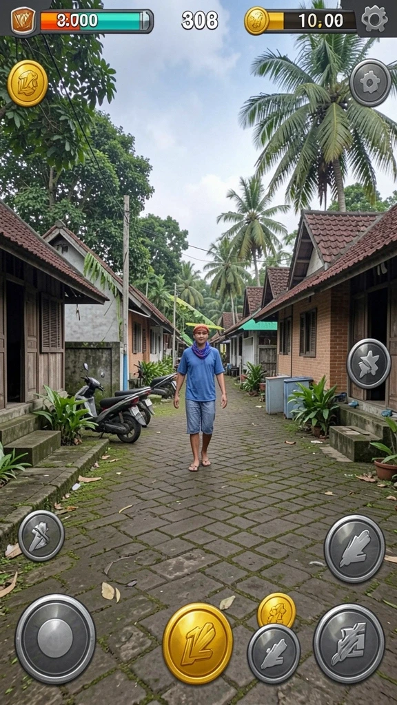jkt8 - Karakter utama siap untuk petualangan seru.