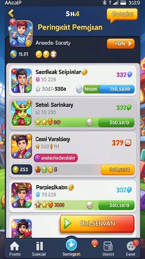 luckyfishing - Tampilan awal game dengan pilihan lokasi memancing.